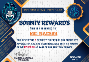 The Hackers Club Bug Bounty